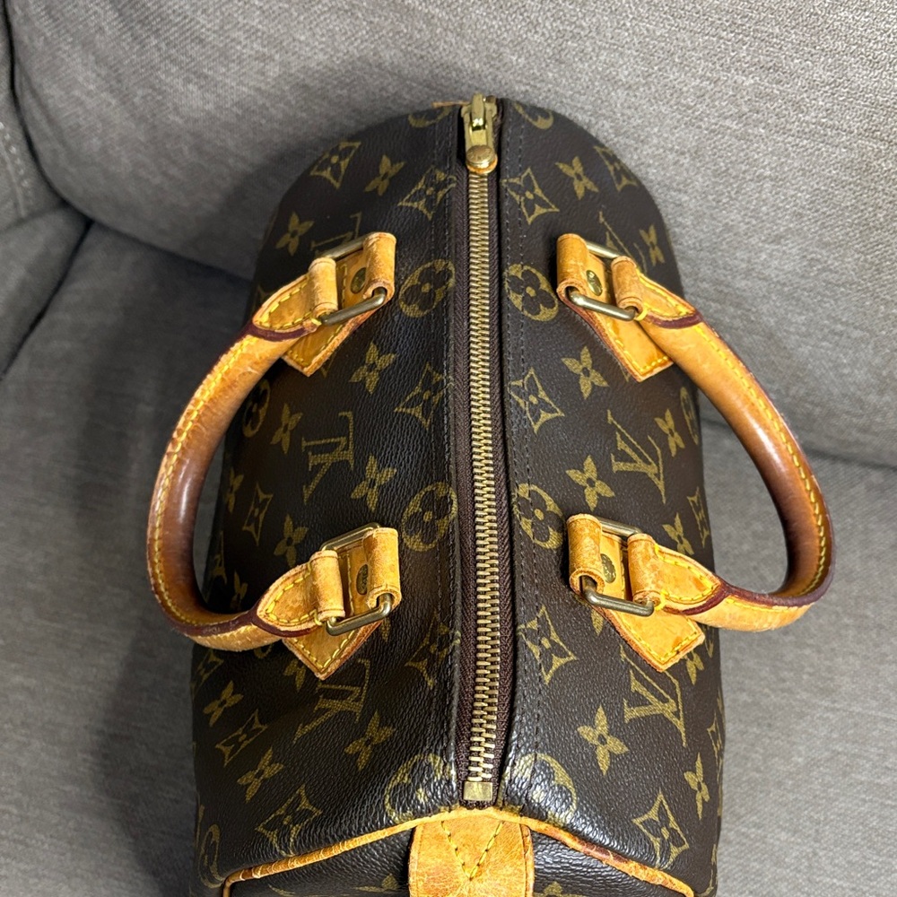 Louis Vuitton Speedy 25 Monogram Canvas Boston Satchel Handbag Vintage Authentic - Picture 7 of 17